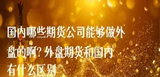 国内期货跟国外期货走吗(国内期货和国外期货走势一样吗)_https://www.hougads.com_恒指期货_第1张