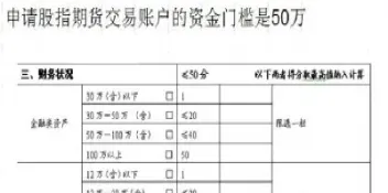 股指期货开通要求(股指期货开通要求五个交易日可用资金大于50吗)_https://www.hougads.com_恒指直播室_第1张